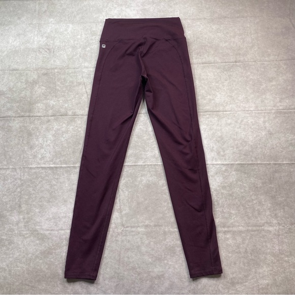 Fabletics Leggings Women's Size Small Maroon High Rise Stretch Acitve Gym - Picture 4 of 12